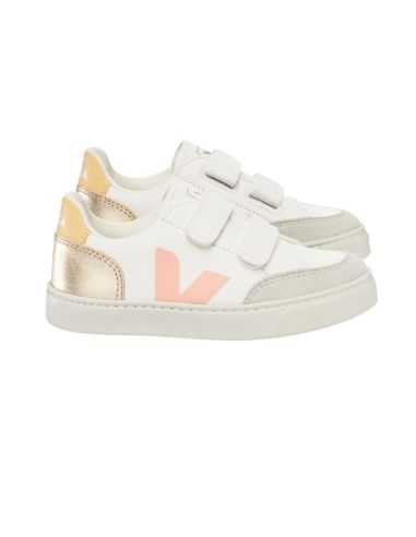 VEJA V12 VELCRO BLANC OR ROSE 