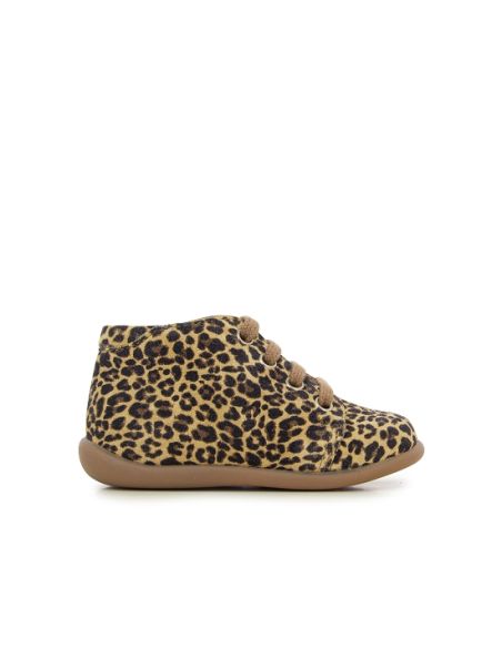 POM D'API STAND UP BOTTINE LEOPARD