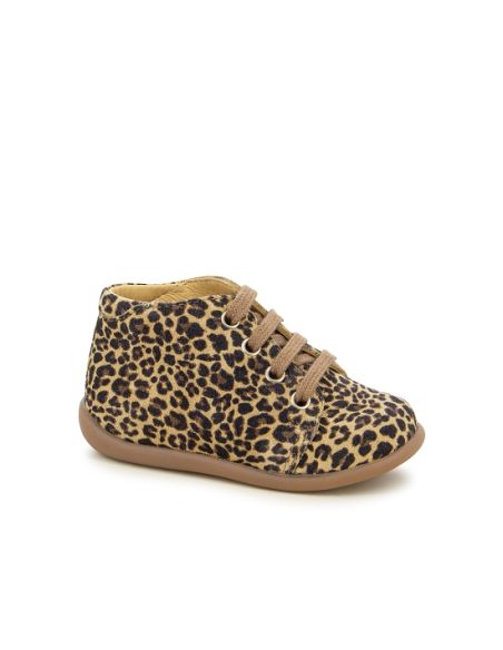 POM D'API STAND UP BOTTINE LEOPARD