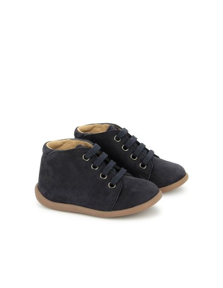 POM D'API STAND UP BOTTINE NUBUCK BLUE H