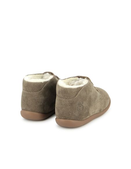 POM D'API STAND UP DERBY FUR TAUPE POM D'API STAND UP DERBY FUR TAUPE