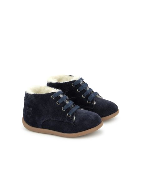 POM D'API STAND UP DERBY FUR BLEU POM D'API STAND UP DERBY FUR BLEU