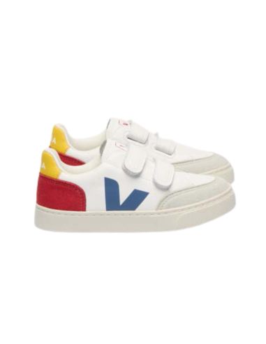 VEJA V12 BLANC BLEU JAUNE