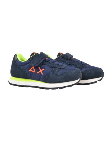 SUN 68 BOY'S TOM FLUO KID (LOGO ORANGE) BLEU