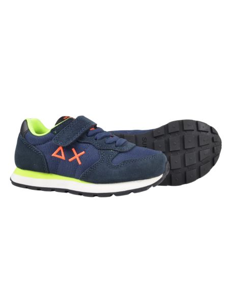 SUN 68 BOY'S TOM FLUO KID (LOGO ORANGE) BLUE