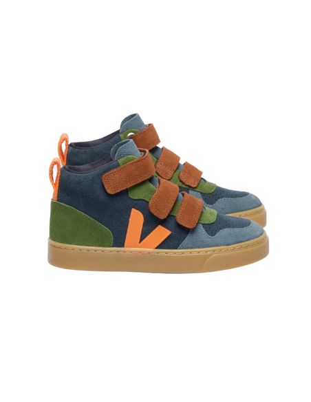 VEJA V10 MID BLUE COGNAC