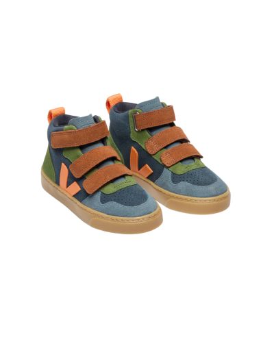 VEJA V10 MID BLAUW COGNAC