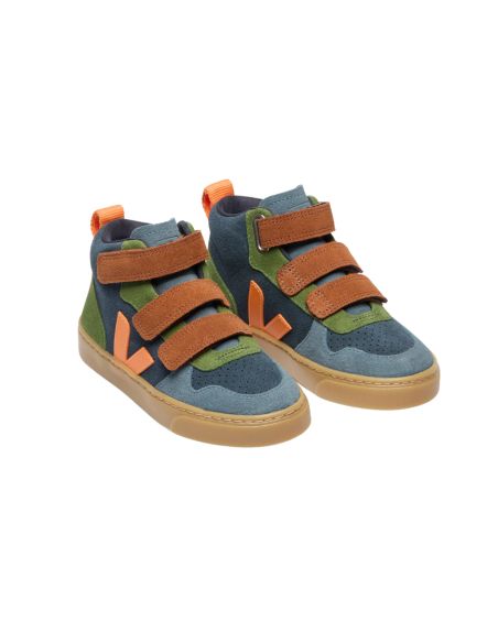 VEJA V10 MID BLAUW COGNAC