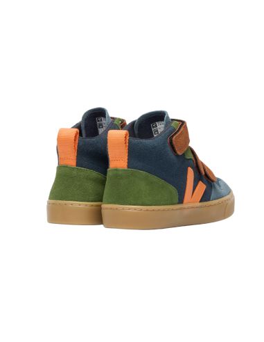 VEJA V10 MID BLEU COGNAC