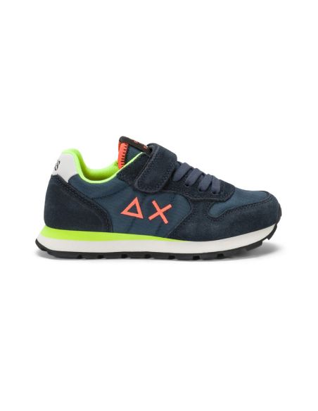 SUN 68 BOY'S TOM FLUO KID (LOGO ORANGE) BLEU e26